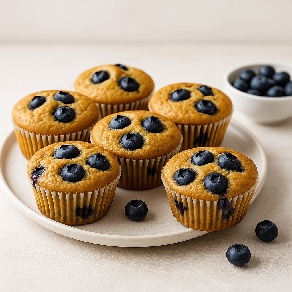 Muffin proteici al mirtillo