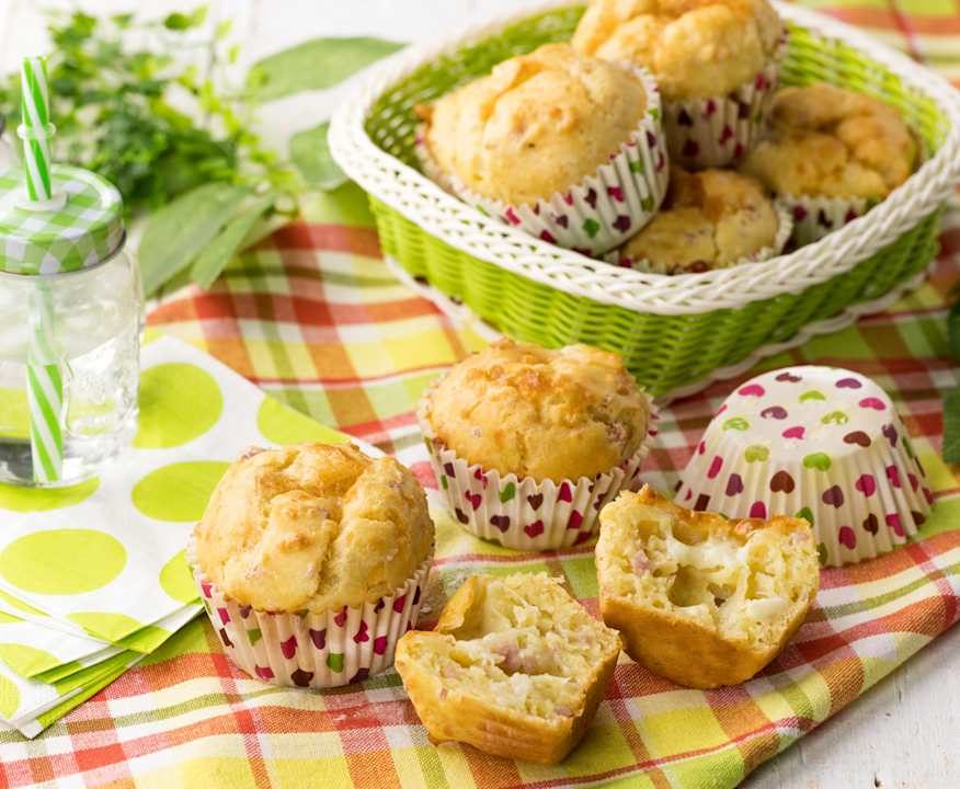 Muffin salati prosciutto e formaggio Protein