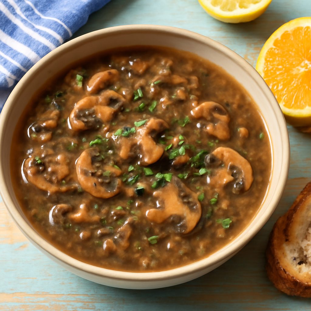 Minestra di Funghi Senza Panna