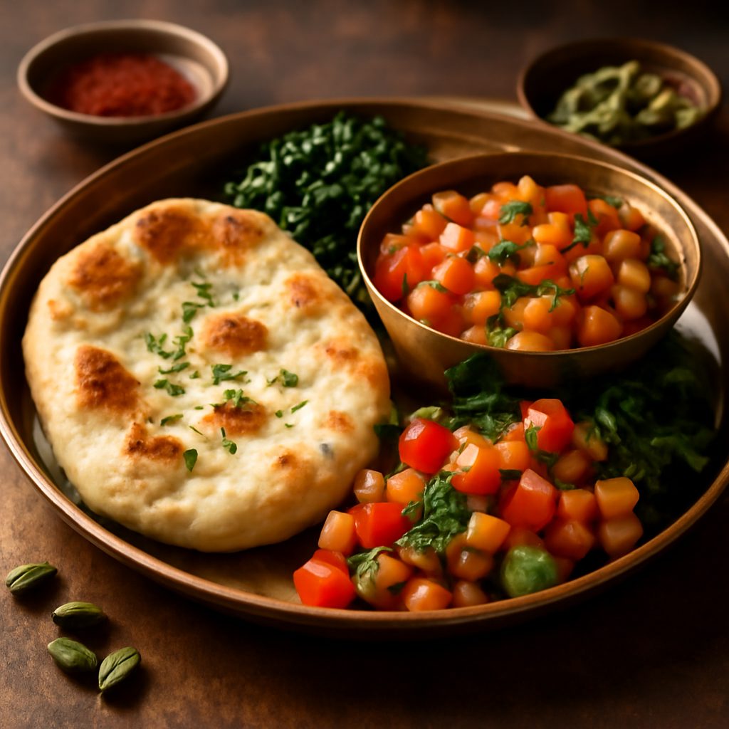 Naan ai Germogli di Cipolla e Aglio