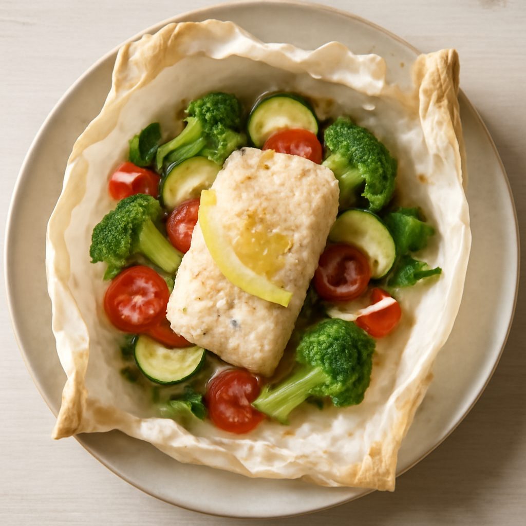 Nasello al cartoccio proteico low-carb con verdure fit