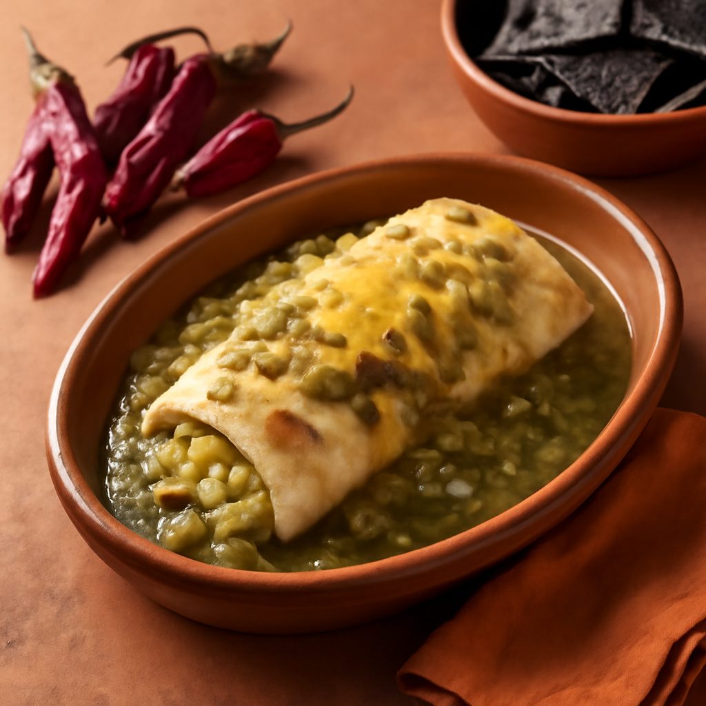 Burritos per la Colazione con Chile Verde del New Mexico Low Carb