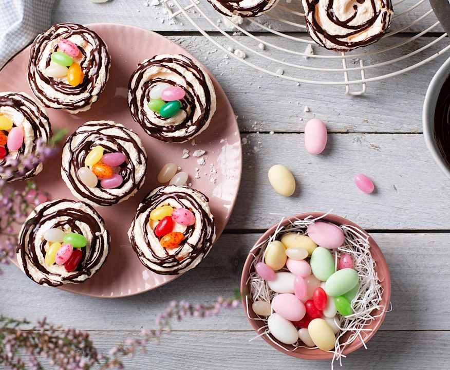 Nidi dolci di meringa e cioccolato Low Fat