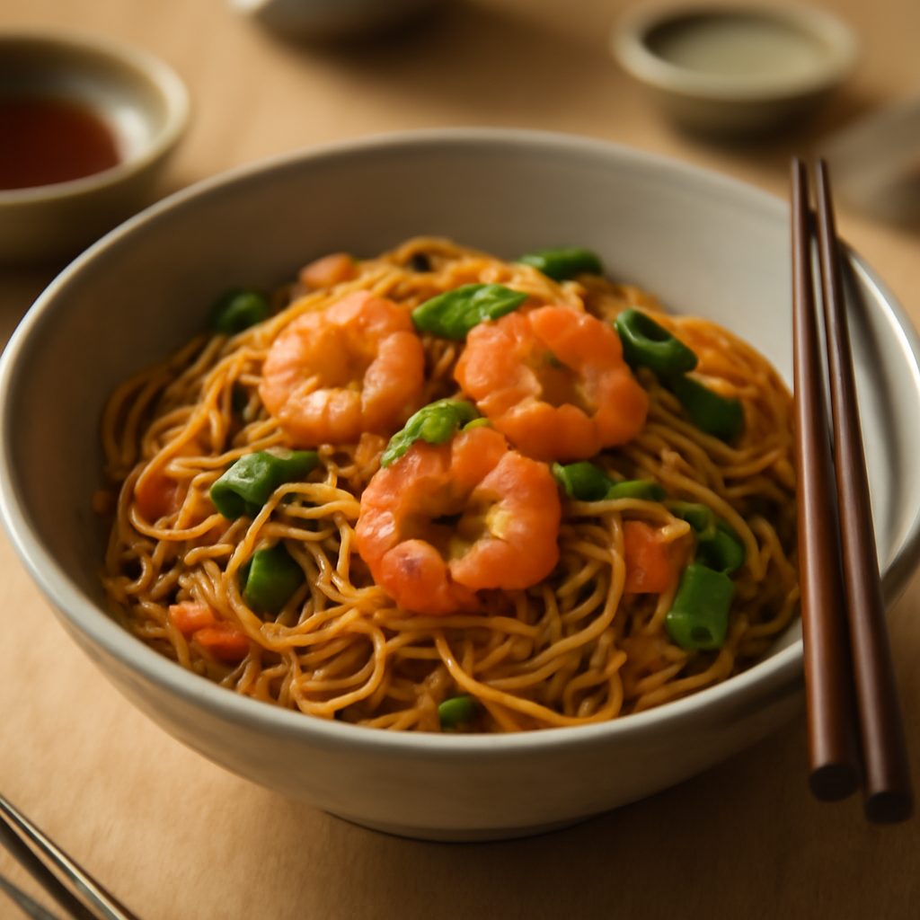 Noodles Asiatici Piccanti con Gamberi Light