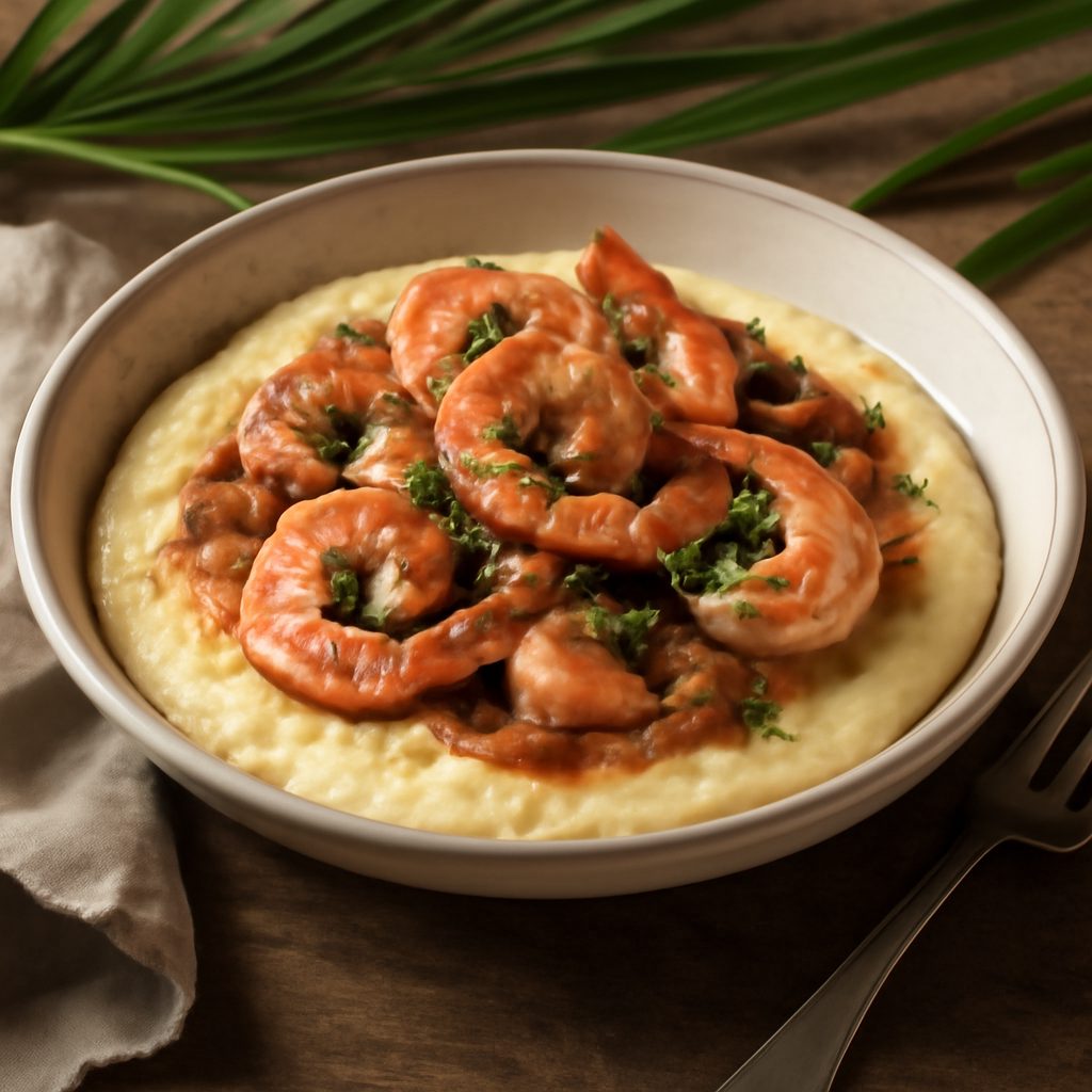 Gamberi e Polenta all'Antica Ricetta di Charleston Protein