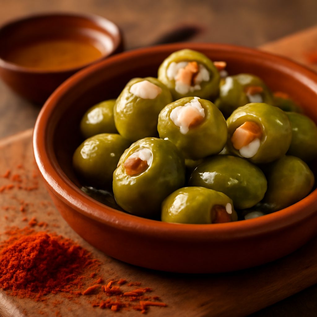 Olive Ripiene di Feta e Mandorle - Tapas Spagnole Low Fat