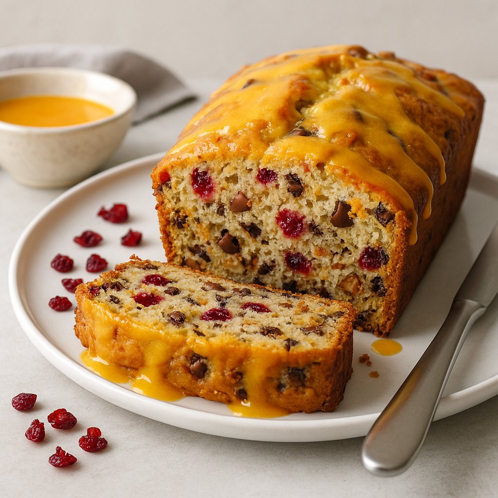 Orange-Chip Cranberry Bread Low Fat