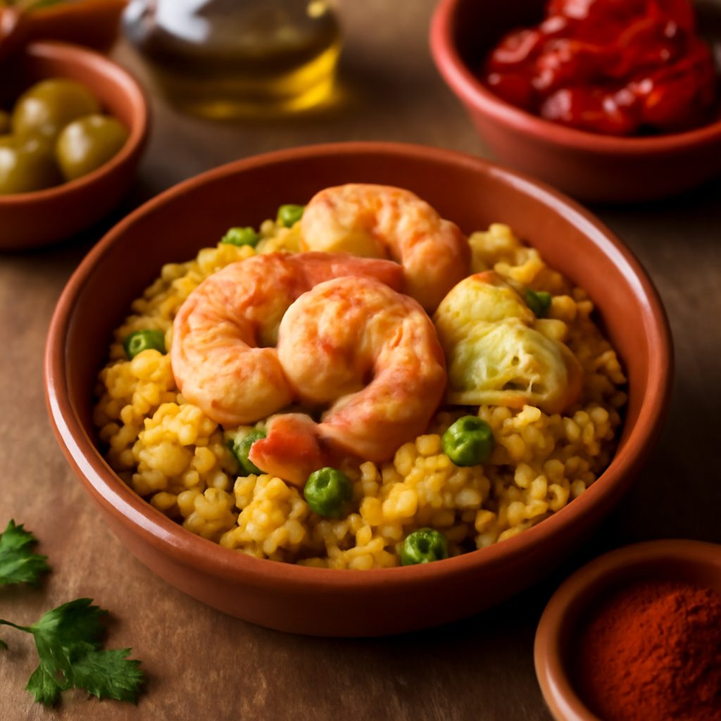 Paella di Gamberi e Cavolfiore Low-Carb