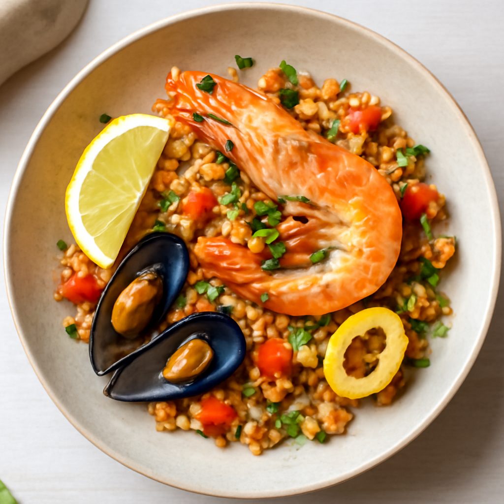 Paella di Pesce con Shirataki Protein
