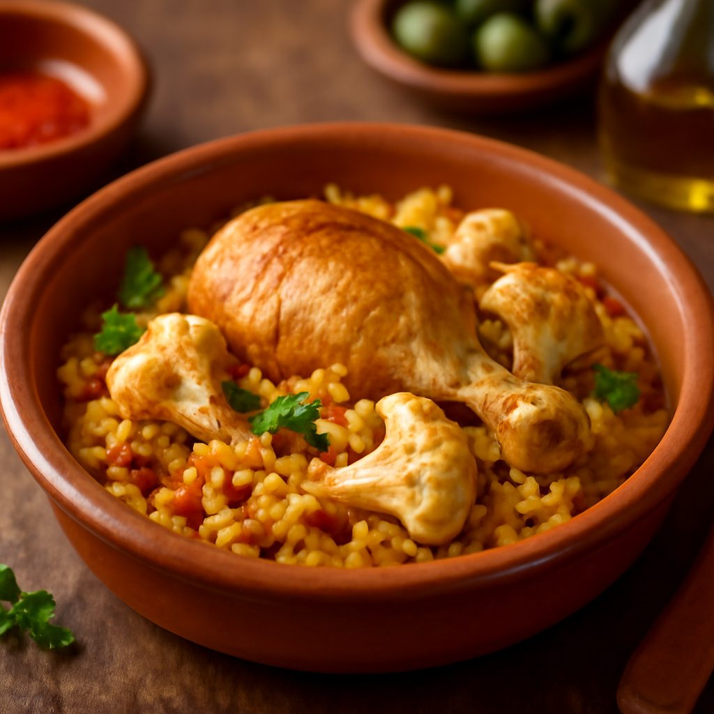 Paella di Pollo e Cavolfiore Low-Carb alla Spagnola