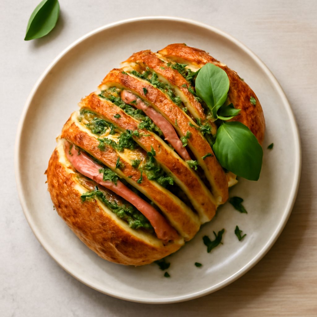 Pane a fisarmonica alle olive - Versione