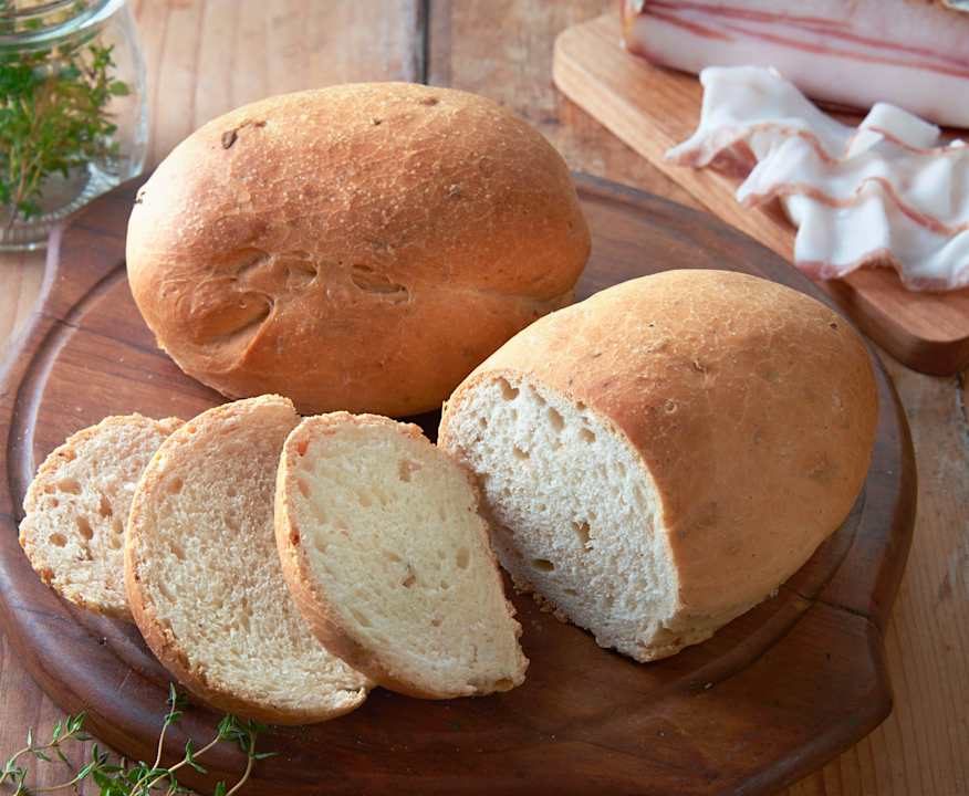 Pane al lardo e timo Low Fat