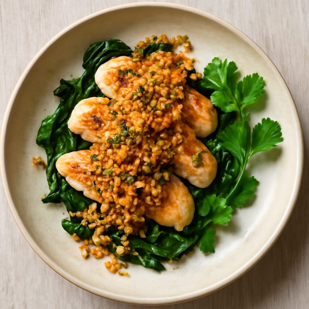 Pangrattato proteico alle acciughe e paprika low-carb