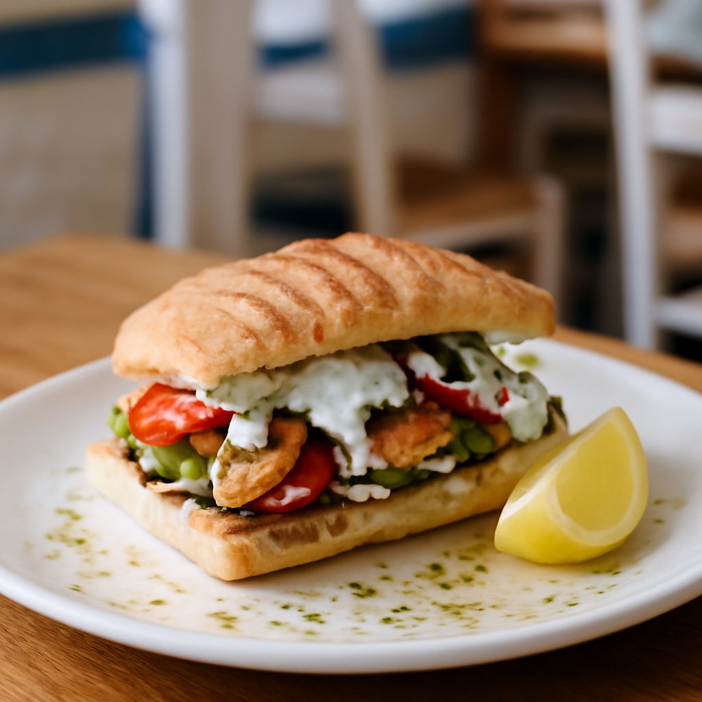 Panino Greco con Pollo e Feta Low Fat