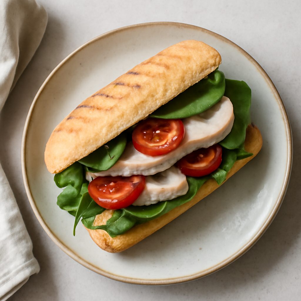 Panino al vapore con salame Low Carb