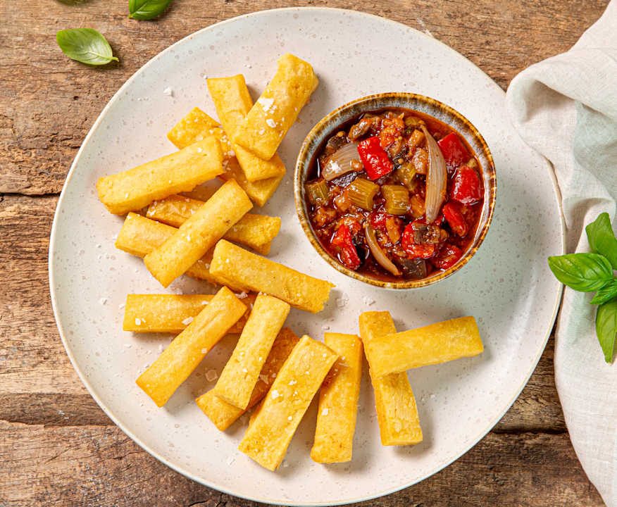 Panissa con caponata estiva Protein