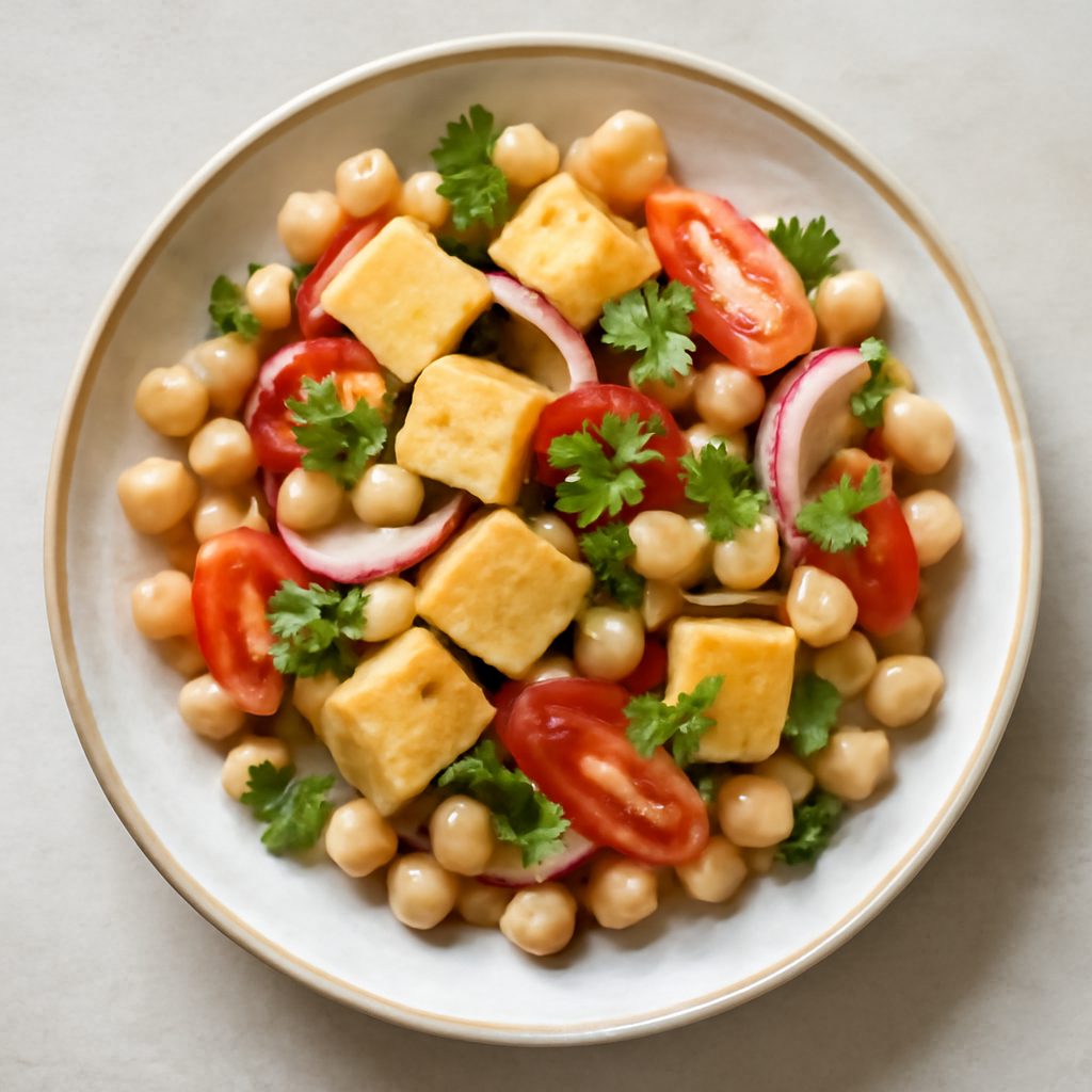Panissa proteica con caponata estiva low-carb