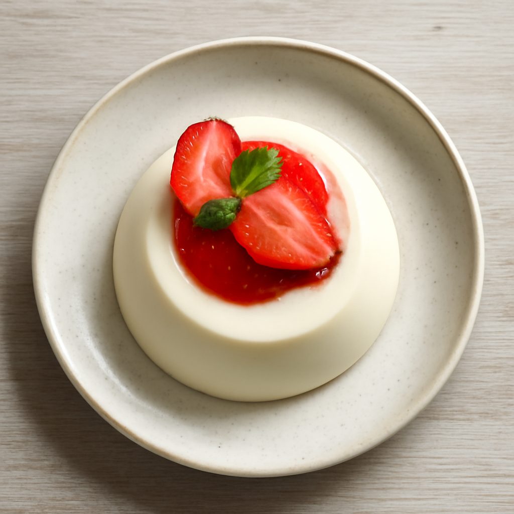 Panna cotta proteica al melone low-carb