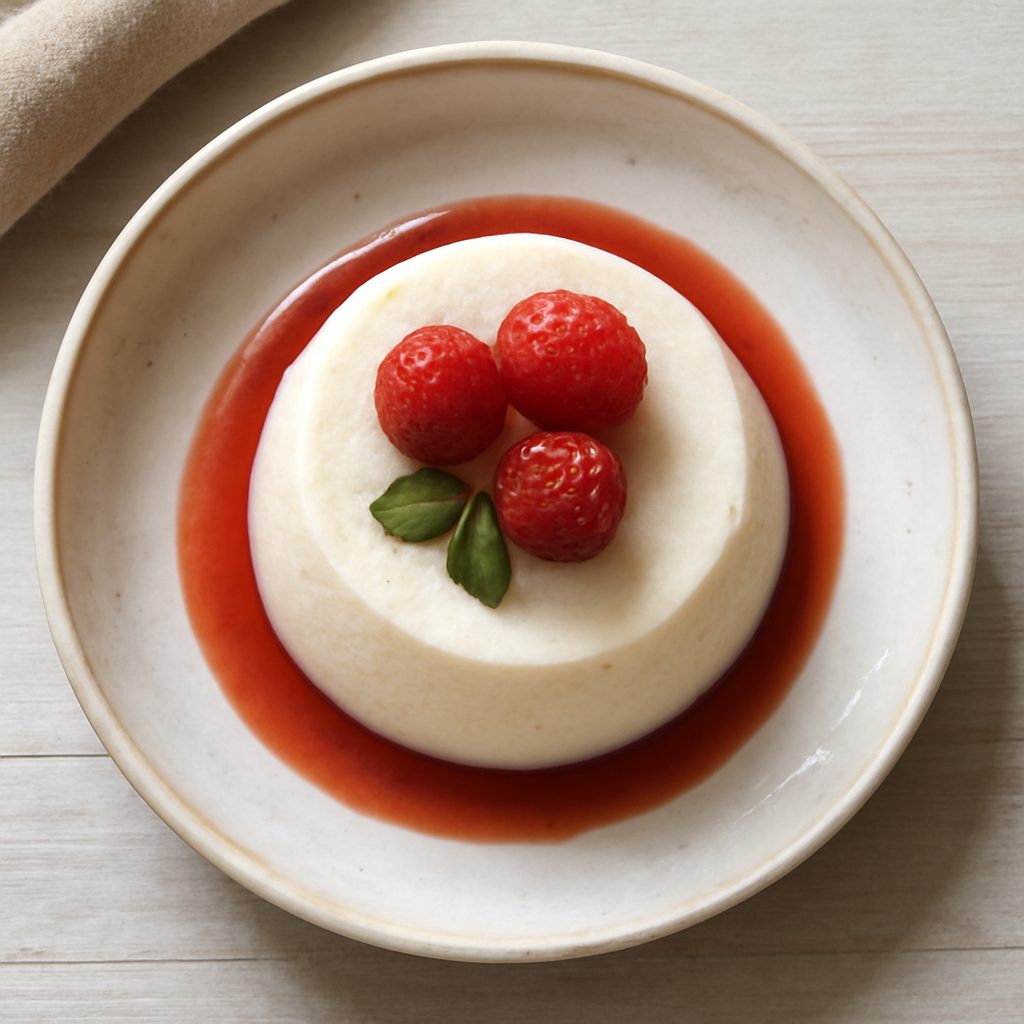 Pannacotta con Bisque di Astice e Chele di Granchio