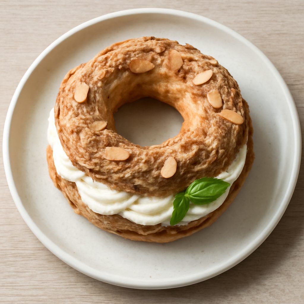 Paris-Brest con Crema di Parmigiano e Melagrana Low Carb