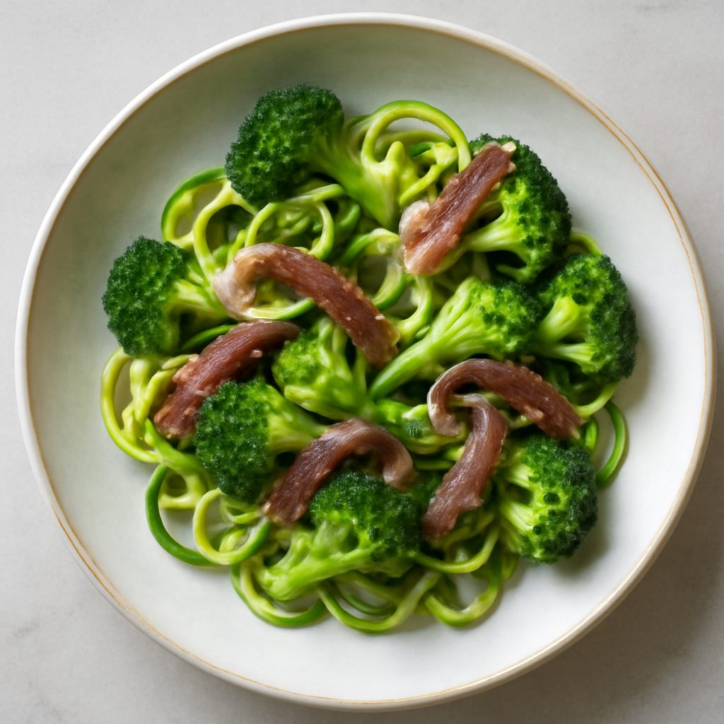 Pasta di Zucchine Broccoli e Acciughe