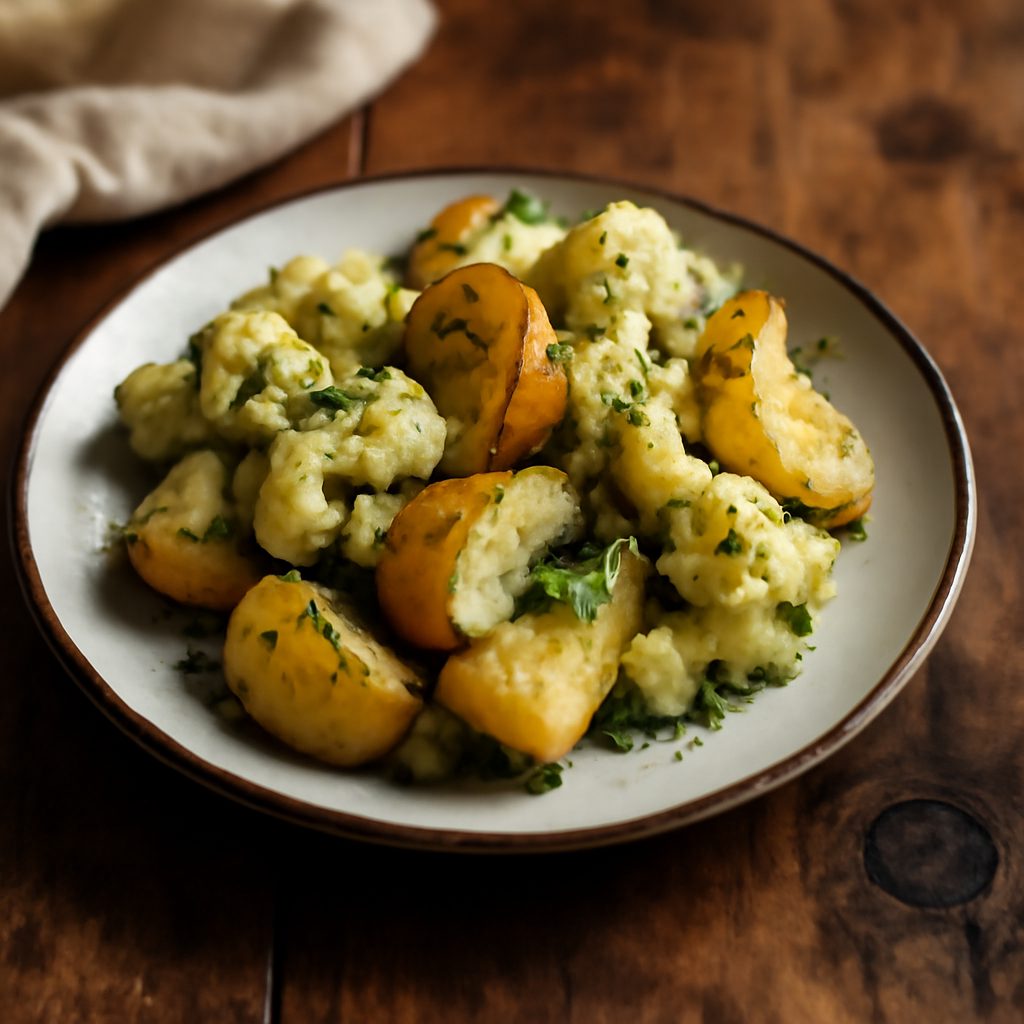 Patate e Cavolfiore all'Aneto e Aglio