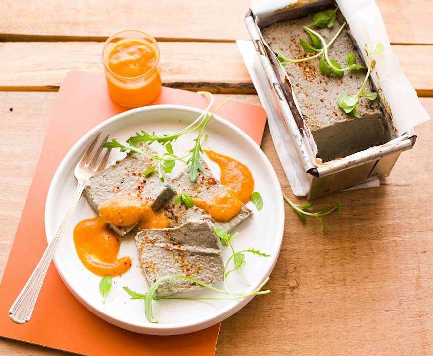 Patè di melanzane con coulis di pomodori Low Fat