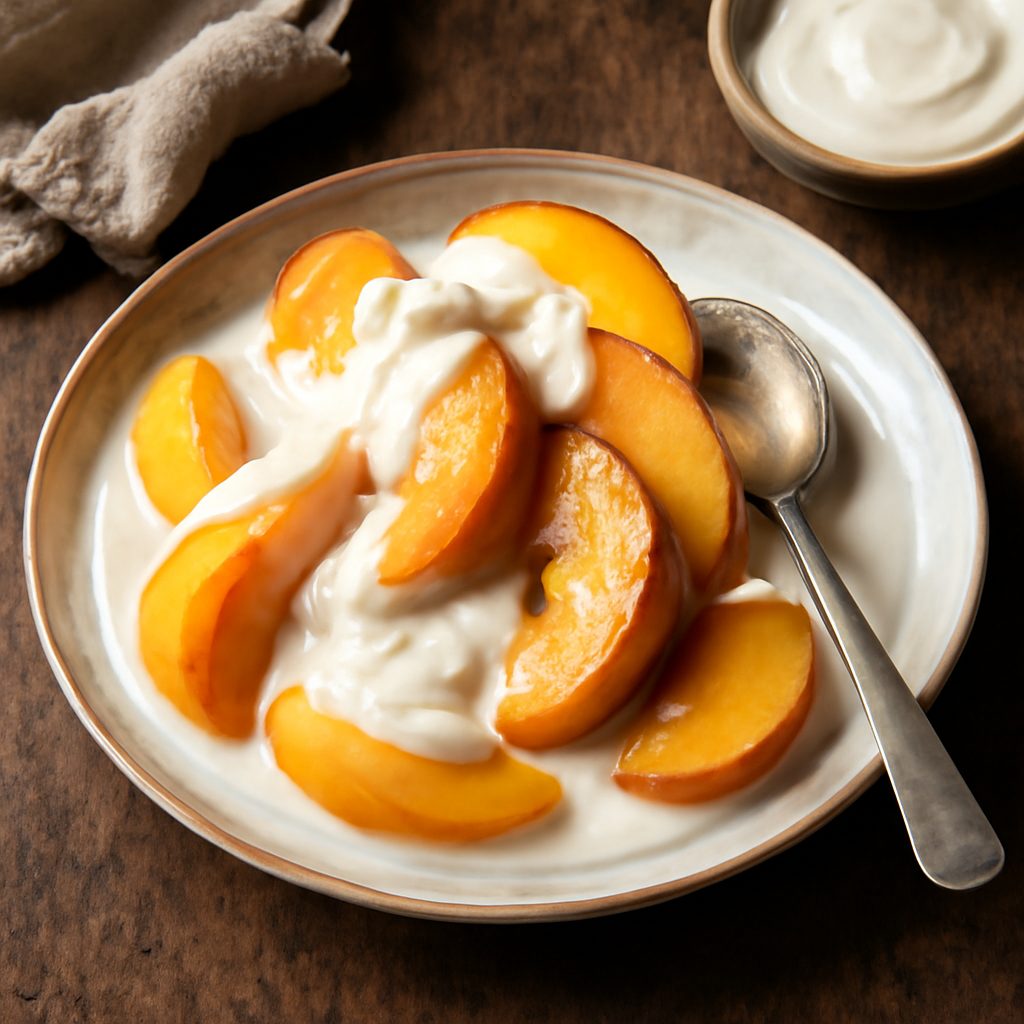 Pesche con Panna Low Fat
