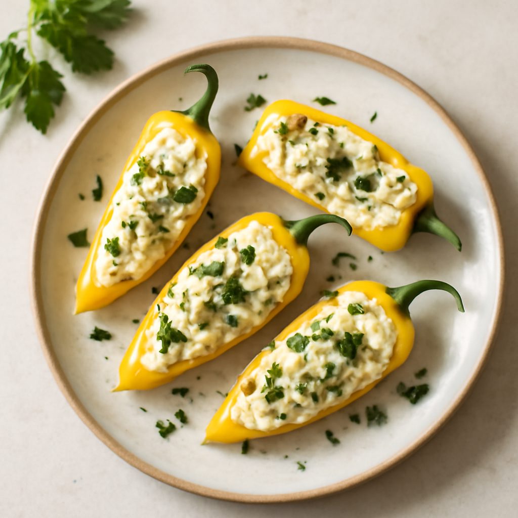 Peperoncini farciti proteici low-carb sott'olio