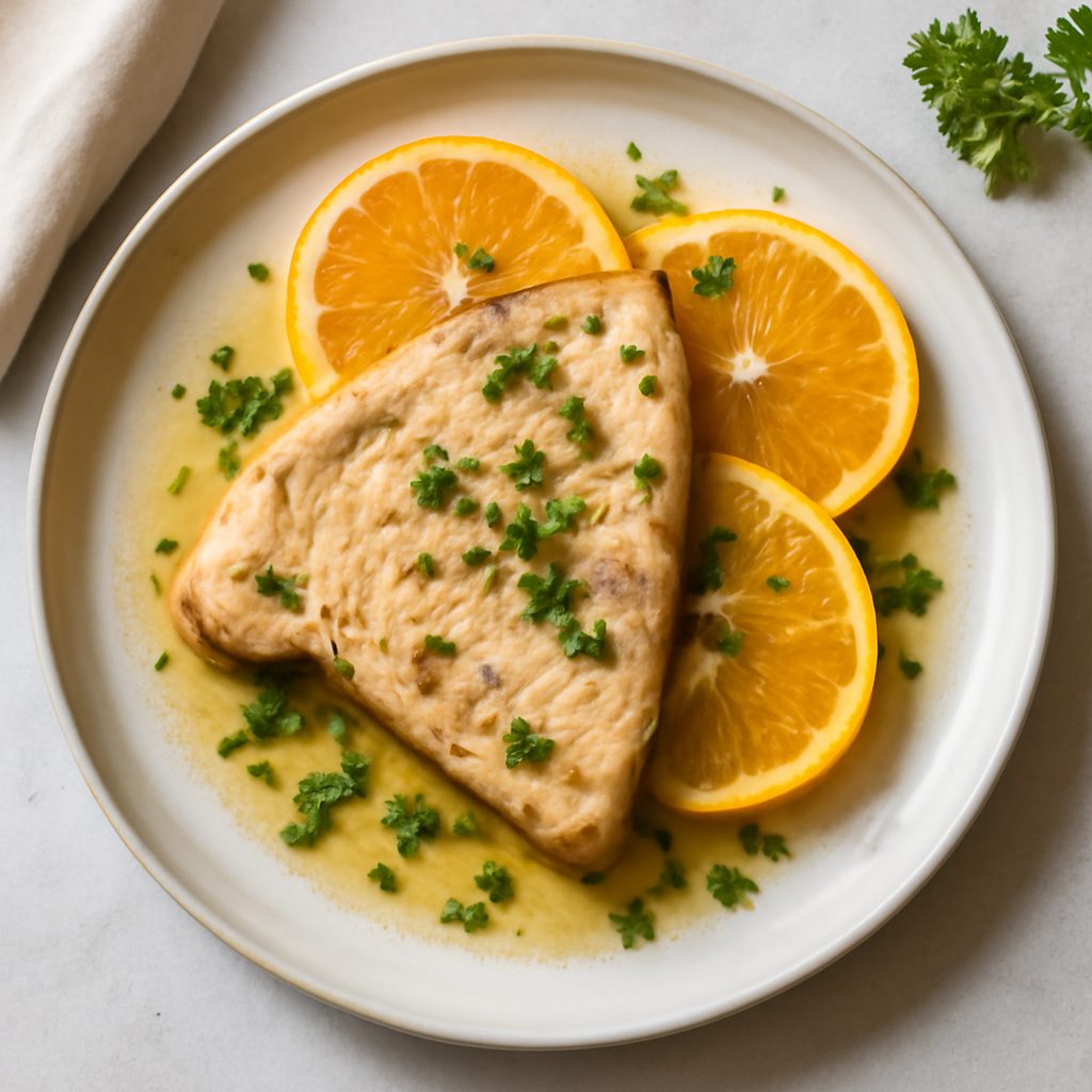 Pesce spada all'arancia proteico low-carb