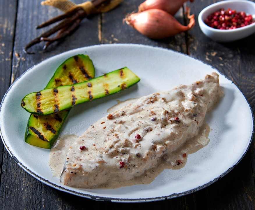 Pesce spada alla vaniglia e pepe rosa Protein