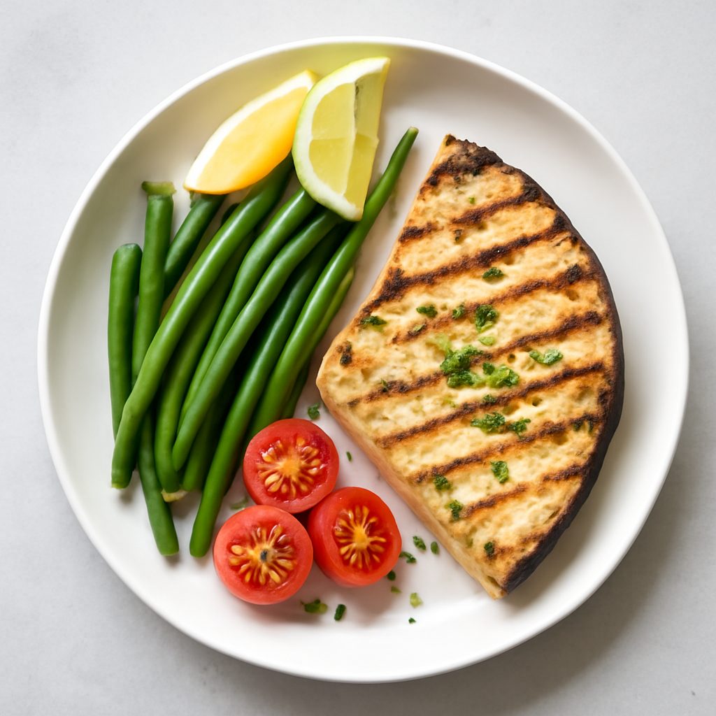 Pesce spada proteico con marinata alle erbe e julienne di finocchi low-carb