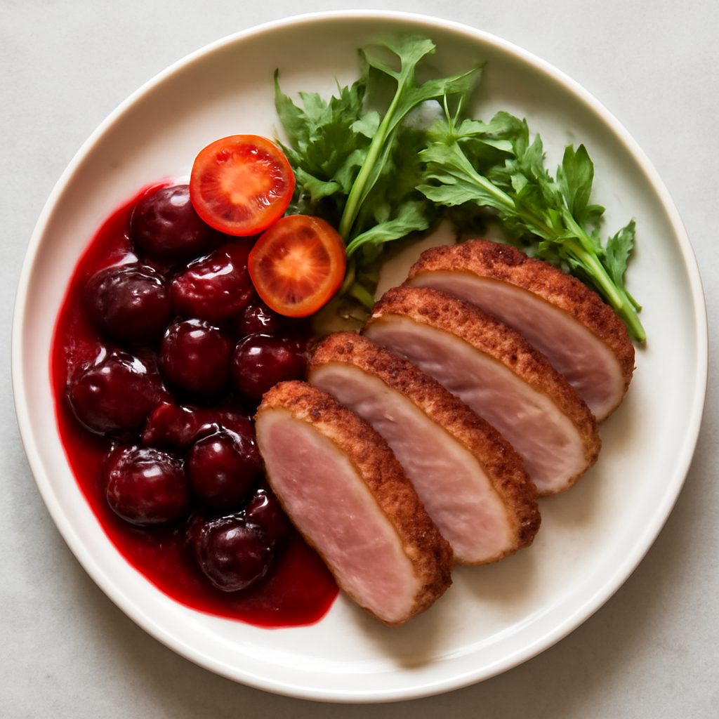 Petto d'anatra sottovuoto con salsa alle ciliegie proteico low-carb