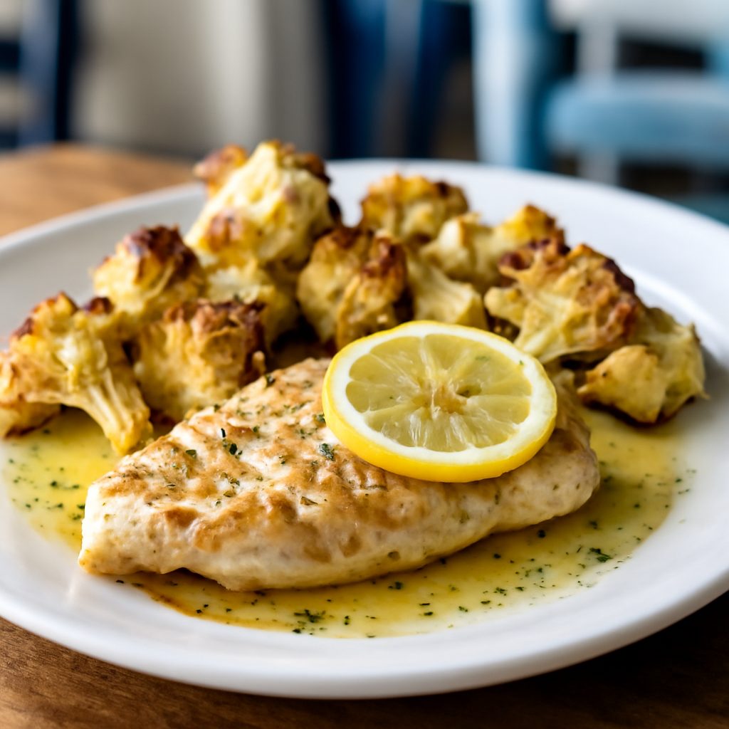 Petto di Pollo al Limone e Aglio con Cavolfiore Rosolato - Versione