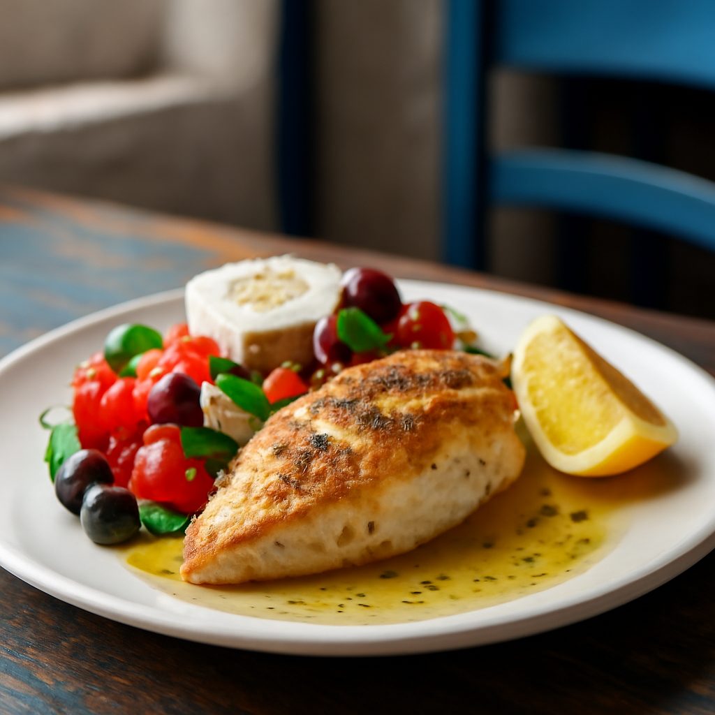Petto di Pollo alla Greca con Erbe Aromatiche