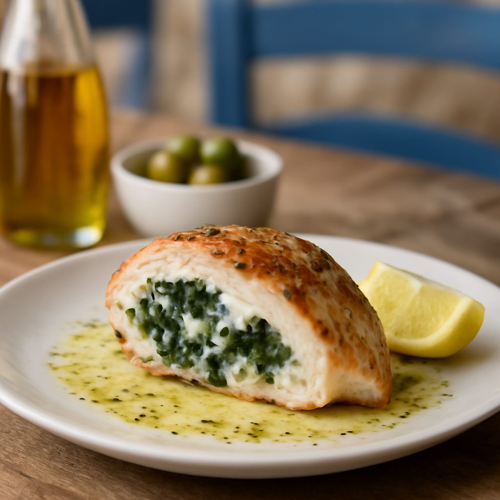Petto di Pollo Ripieno di Feta e Spinaci Low Carb