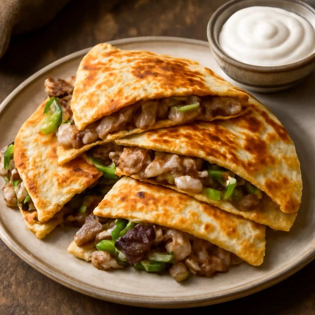 Quesadillas di Bistecca alla Philly