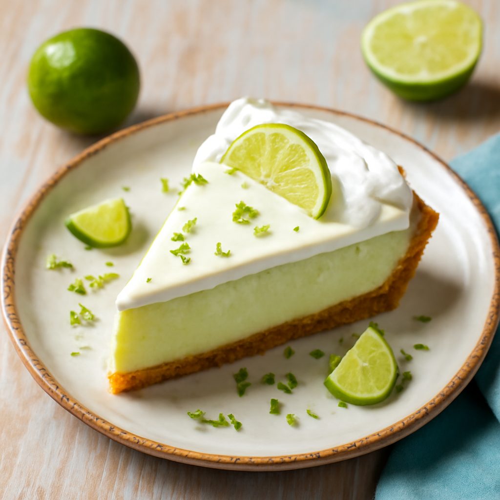 Torta al Lime con Crosta di Mandorle Tostate