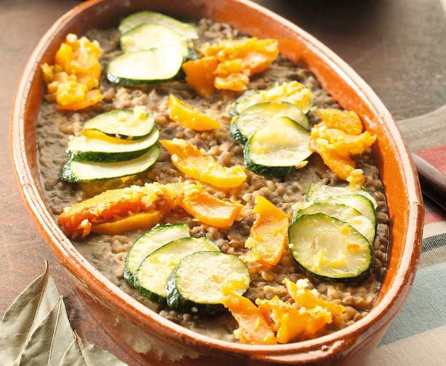 Pilaf di lenticchie e bulgur con la zucca Low Fat