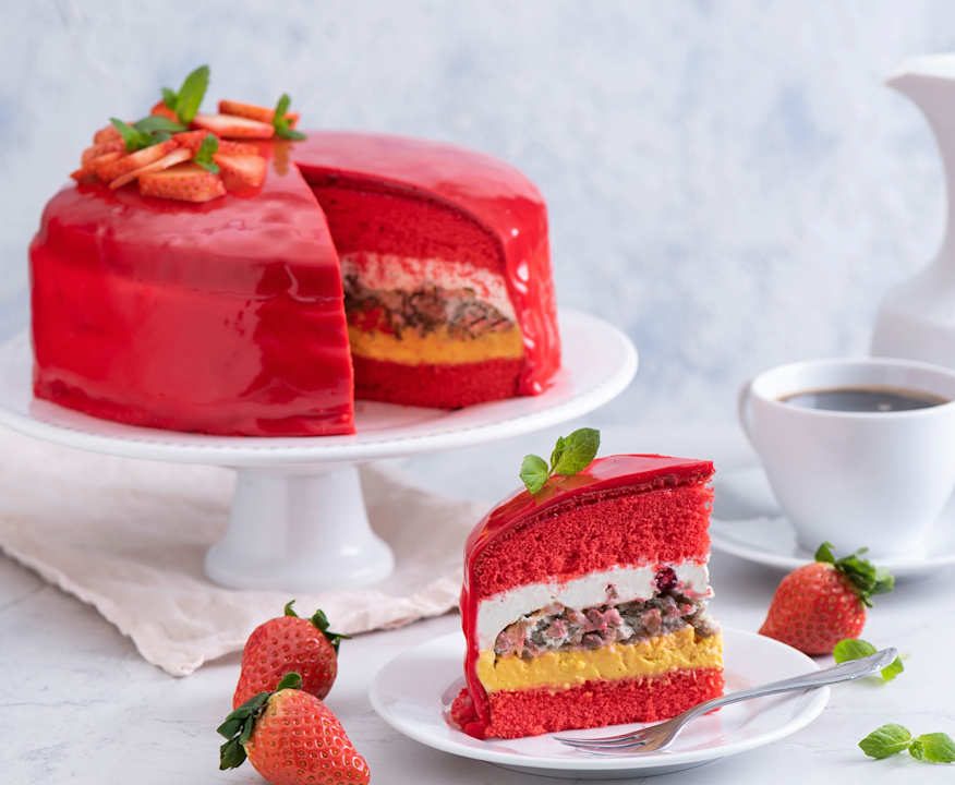 Pink velvet cake Protein