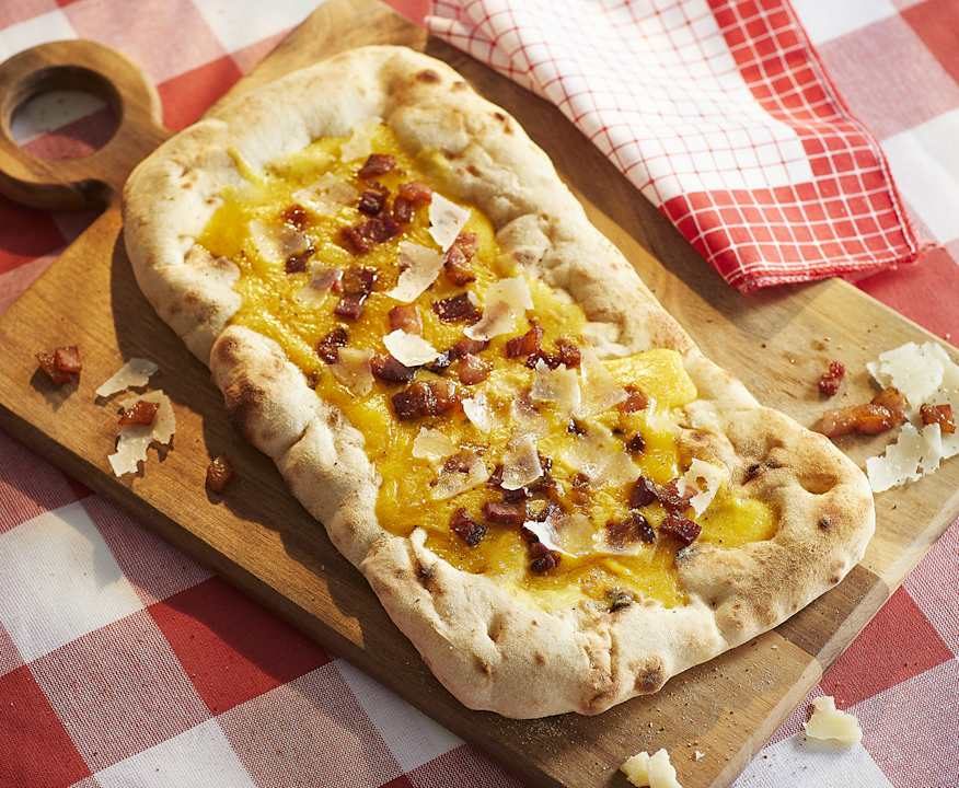 Pinsa romana alla carbonara Low Carb