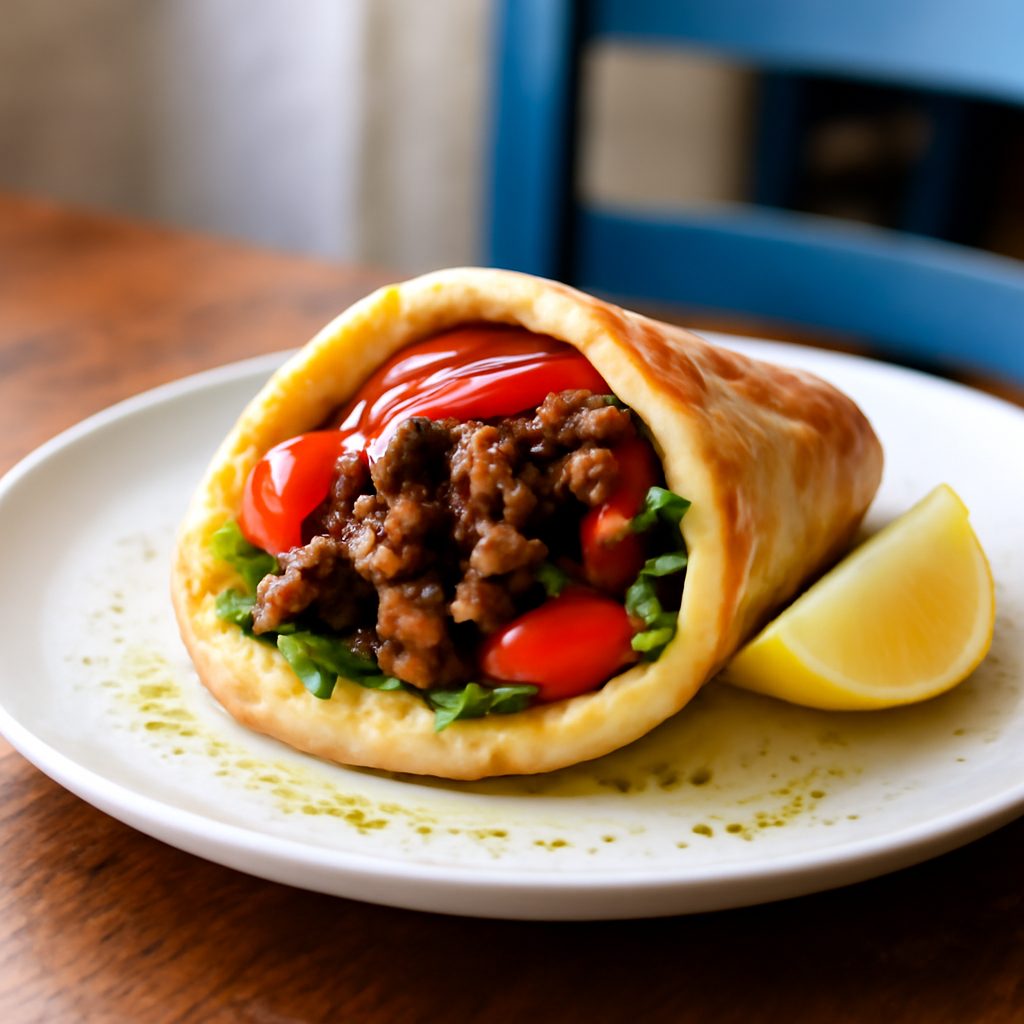 Pita Greca con Agnello e Salsa Yogurt Low Fat