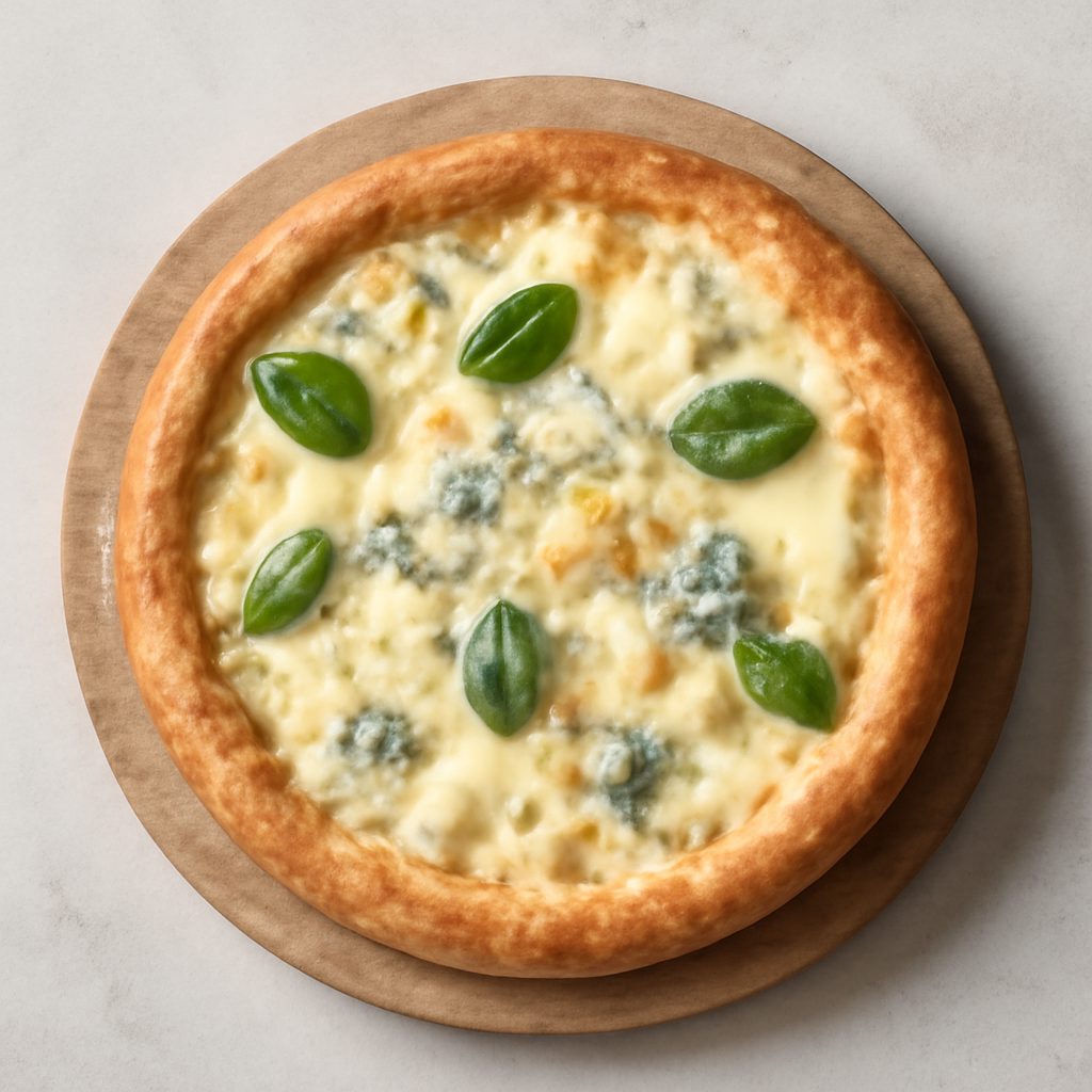 Pizza ai quattro formaggi proteica low-carb