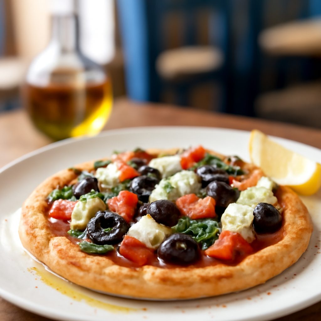 Pizza Greca con Spinaci, Feta e Olive
