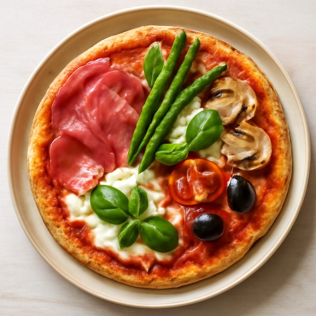 Pizza Quattro Stagioni Low Carb