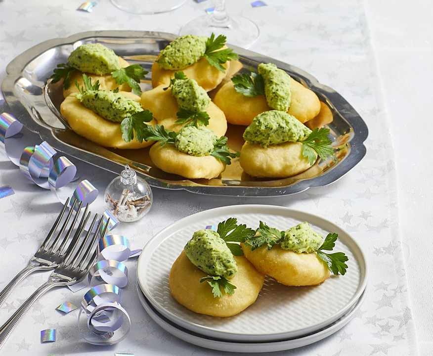 Pizzette fritte con mousse di baccalà Low Fat