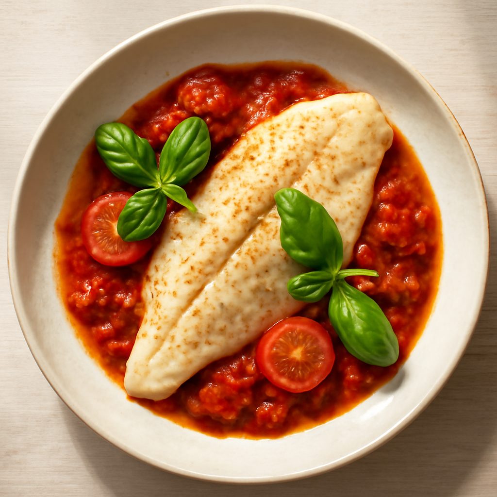 Platessa al pomodoro proteica low-carb