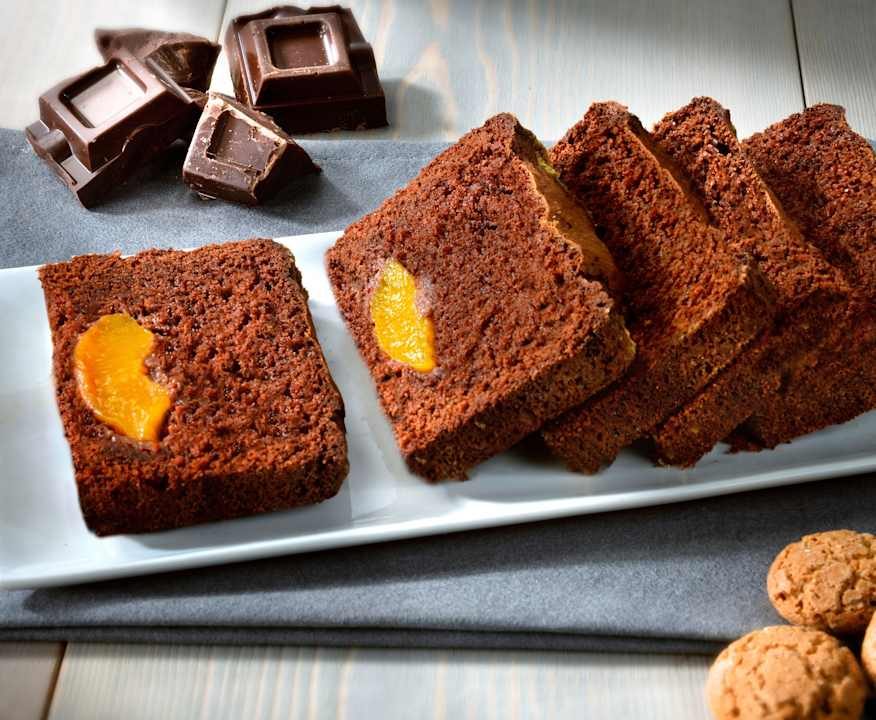 Plumcake con cioccolato e pesche Protein