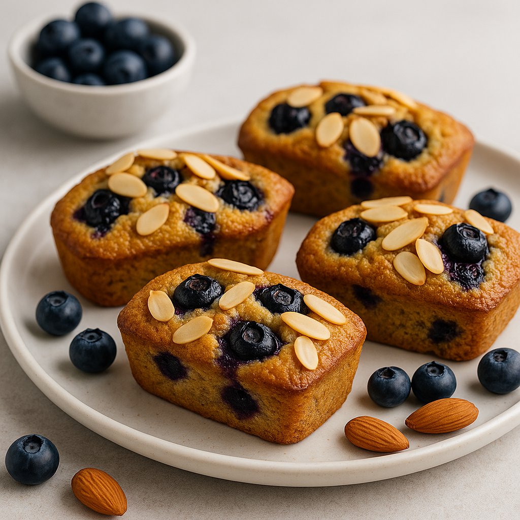 Plumcake mirtilli e mandorle