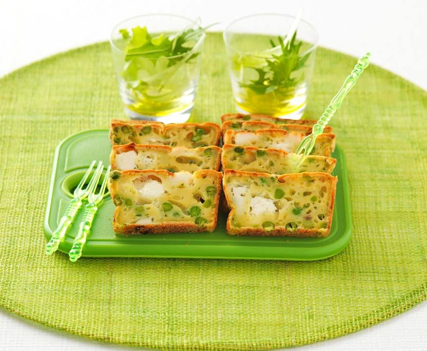 Plumcake salato con piselli, zucchine e formaggio di capra Protein
